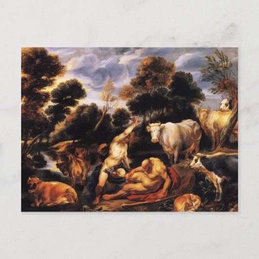 Jacob Jordaens- Mercure killArgos Briefkaart (Voorkant)
