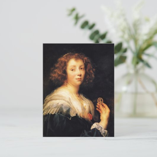 Jacob Jordaens - Portret van een jonge dame Briefkaart (Staand voorkant)