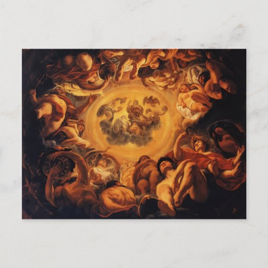 Jacob Jordaens- Psyche gehost op Olympus Briefkaart (Voorkant)