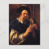 Jacob Jordaens - Self-Portrait als Bagpipe Player Briefkaart (Voorkant)