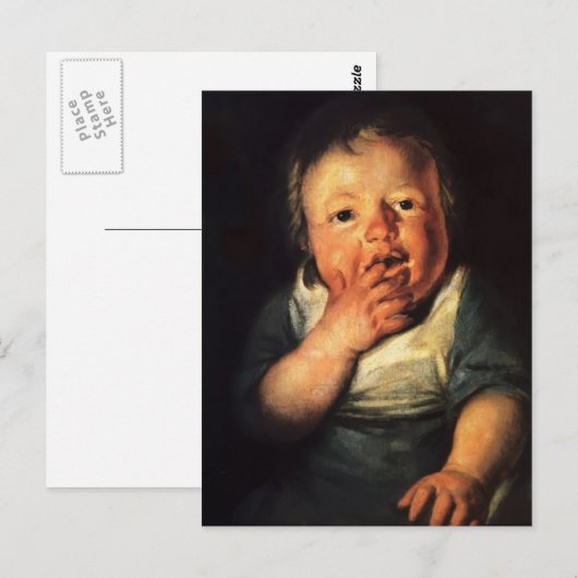 Jacob Jordaens - Studie naar een klein kind Briefkaart (Voorkant / Achterkant)