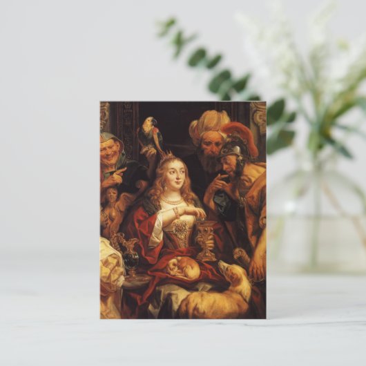 Jacob Jordaens - The Banquet of Cleopatra Briefkaart (Staand voorkant)