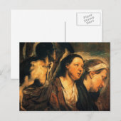 Jacob Jordaens-Two vrouw head & torso of warrior Briefkaart (Voorkant / Achterkant)