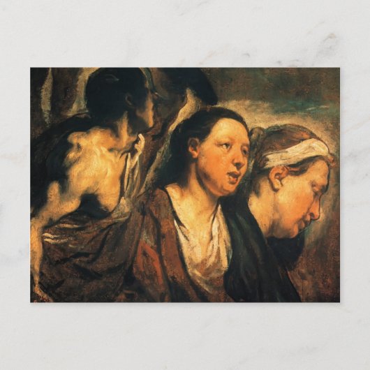 Jacob Jordaens-Two vrouw head & torso of warrior Briefkaart (Voorkant)