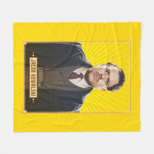 Jacob Kowalski Character Graphic Fleece Deken (Voorkant (Horizontaal))