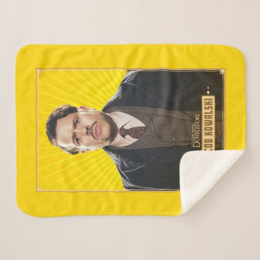 Jacob Kowalski Character Graphic Sherpa Deken (Voorkant (horizontaal))
