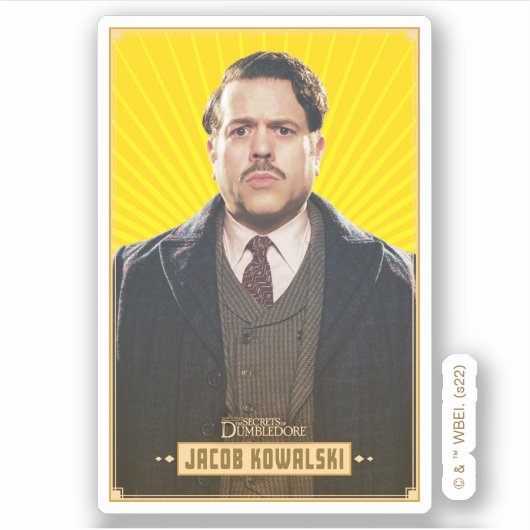 Jacob Kowalski Character Graphic Sticker (Voorkant)