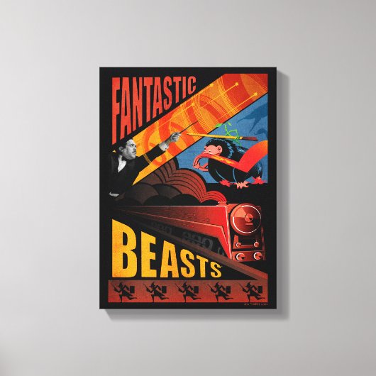 Jacob Kowalski Fantastic Beasts Vintage Poster Canvas Afdruk (Voorkant)