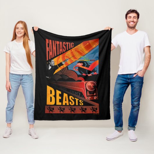 Jacob Kowalski Fantastic Beasts Vintage Poster Fleece Deken (In situ)