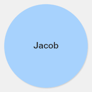 Jacob Light Blue Kinder Name Sticker Personalized