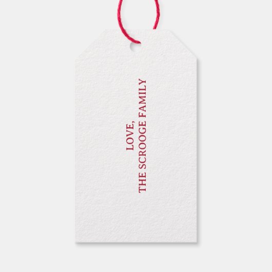  Jacob Marley Dickens A Christmas Carol Cadeaulabel (Achterkant)