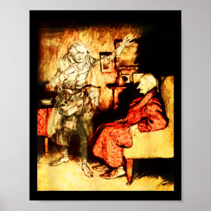 Jacob Marley Geest Scrooge Bah Humbug Kerstmis Ca Poster