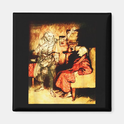 Jacob Marley Ghost Scrooge Bah Humbug Christmas Ca Magneet (Voorkant)