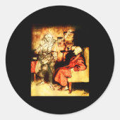 Jacob Marley Ghost Scrooge Bah Humbug Christmas Ca Ronde Sticker (Voorkant)