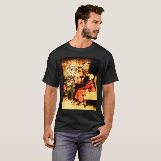 Jacob Marley Ghost Scrooge Bah Humbug Christmas Ca T-shirt (Voorkant volledig)