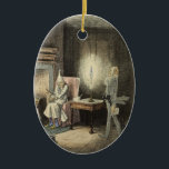 Jacob Marley's Ghost Ornament<br><div class="desc">Afbeelding van de beroemde scène uit de klassieke Dicken.</div>