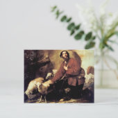 Jacob met de "Flock of Laban" van Jusepe de Ribera Briefkaart (Staand voorkant)