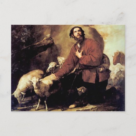 Jacob met de "Flock of Laban" van Jusepe de Ribera Briefkaart (Voorkant)
