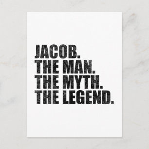 Jacob naam, Jacob De Man De Mythe De Legende Briefkaart