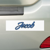 Jacob Name blue Aufkleber Sticker Autoaufkleber (Op auto)