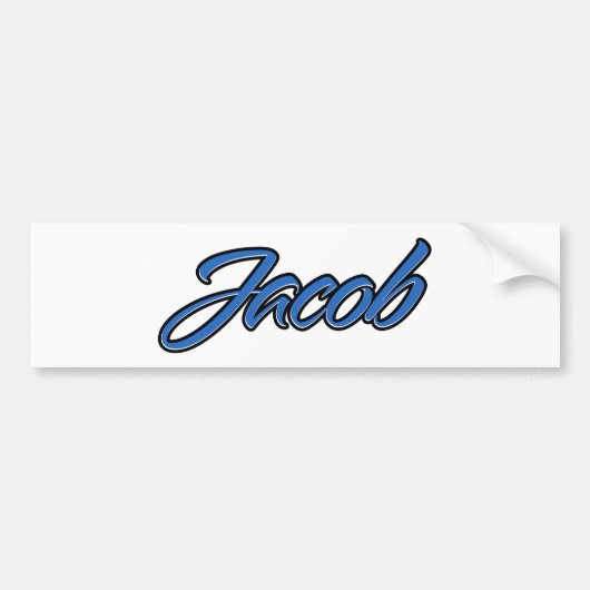 Jacob Name blue Aufkleber Sticker Autoaufkleber (Voorkant)