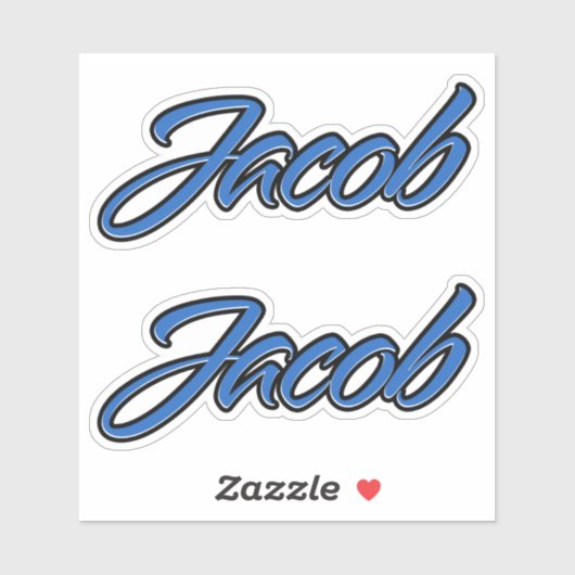 Jacob Name blue Aufkleber Sticker Stickerset (Vel)