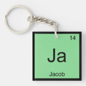 Jacob Name Chemistry Element Periodic Table Sleutelhanger (voorkant)