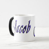 Jacob Name Logo , Magische Mok (Voorkant links)