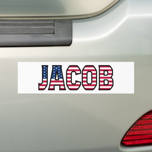 Jacob Name Vorname USA Aufkleber Sticker Auto (Op auto)