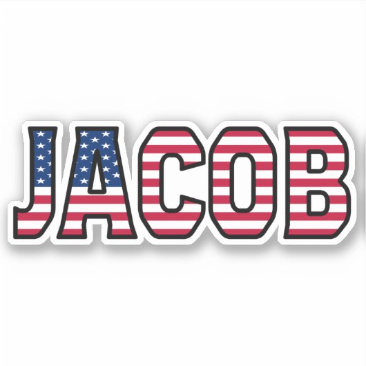 Jacob Name Vorname USA Sticker Stickerset (Voorkant)