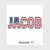 Jacob Name Vorname USA Sticker Stickerset (Vel)