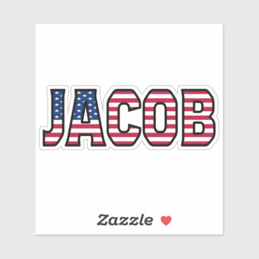 Jacob Name Vorname USA Sticker Stickerset (Vel)