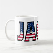 Jacob Name Vorname USA styled Tasse Kaffeetasse Koffiemok (Links)