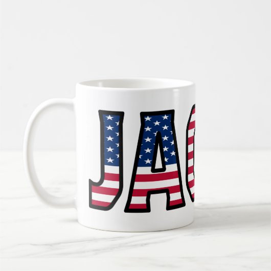 Jacob Name Vorname USA styled Tasse Kaffeetasse Koffiemok (Links)