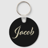 Jacob Name whitegold Button Schlüsselanhänger Sleutelhanger (Voorkant)