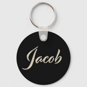 Jacob Name whitegold Button Schlüsselanhänger Sleutelhanger