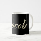 Jacob Name whitegold Tasse Teetasse Kaffeetasse Koffiemok (Voorkant rechts)