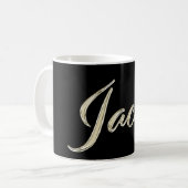Jacob Name whitegold Tasse Teetasse Kaffeetasse Koffiemok (Voorkant links)