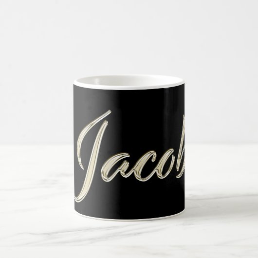 Jacob Name whitegold Tasse Teetasse Kaffeetasse Koffiemok (Center)