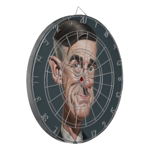 Jacob_Rees-Mogg Dartboard Dartbord (Voorkant Links)