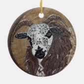 Jacob Sheep Double Sided Ornament (Achterkant)