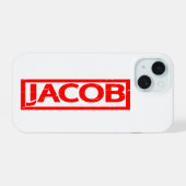 Jacob Stamp iPhone 15 Case (Achterkant horizontaal)