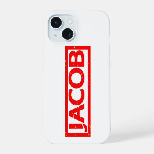 Jacob Stamp iPhone 15 Case (Achterkant)