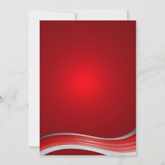 Jacob Steel Wave Red Bar Mitzvah Kaart (Achterkant)