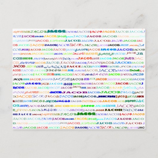 Jacob Text Design II Briefkaart (Voorkant)