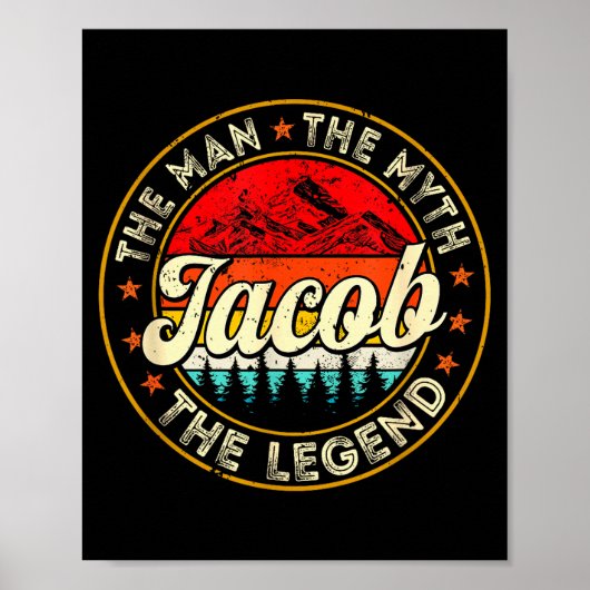 Jacob The Man The Myth The Legend D Name  Poster (Voorkant)