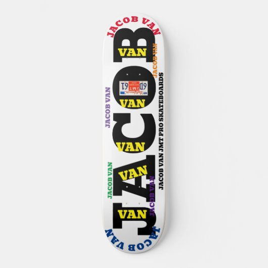 JACOB VAN 8 1/4" Skateboarddek Persoonlijk Skateboard (Voorkant)