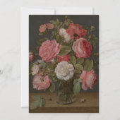 Jacob van Hulsdonck - Roses in a Glass Vase Kaart (Voorkant)