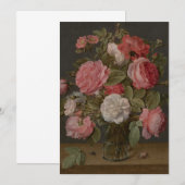 Jacob van Hulsdonck - Roses in a Glass Vase Kaart (Voorkant / Achterkant)
