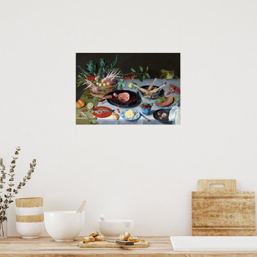 Jacob van Hulsdonck Still Life with Meat, Fish Poster (Keuken)